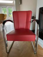Dutch Originals Gispen 412S leder Rood, Huis en Inrichting, Ophalen, Zo goed als nieuw, Rood, Eén