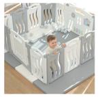 Wit grijze  baby playpen vouwbaar, Ophalen, Zo goed als nieuw