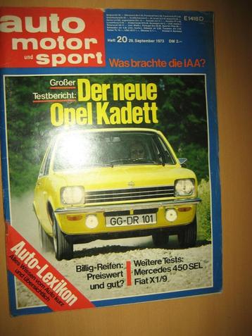 AM&S 1973 20  Fiat X 1/9  Opel Kadett C Mercedes 450 SEL beschikbaar voor biedingen