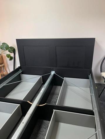 IKEA BRIMNES bedframe 160x200 - Zwart. - afbeelding 10