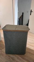 Grijze wasmand met 2 vakken, Ophalen, Overige materialen, Gebruikt, 50 tot 75 cm