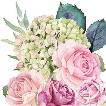 Ambiente servet rose garden 33 x 33 cm 13313265 beschikbaar voor biedingen