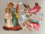 Vintage vellen poesieplaatjes thema Kerst en engelen, Verzamelen, Poesieplaatjes, Ophalen of Verzenden