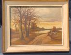 Twee olieverf schilderijen in prachtige lijst, Antiek en Kunst, Curiosa en Brocante, Ophalen of Verzenden