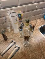 T.E.A.B. Verzameling Warsteiner bierglazen / flesopeners, Ophalen, Gebruikt