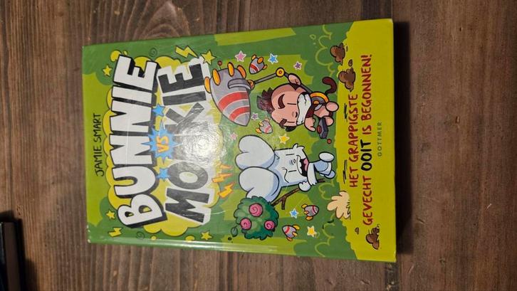Jamie Smart - Bunnie vs Monkie, Boeken, Kinderboeken | Jeugd | onder 10 jaar, Gelezen, Fictie algemeen, Ophalen of Verzenden