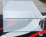 Raventos Design glazen salontafel jaren '70/'80, Huis en Inrichting, Ophalen, Gebruikt, 100 tot 150 cm, 50 tot 100 cm
