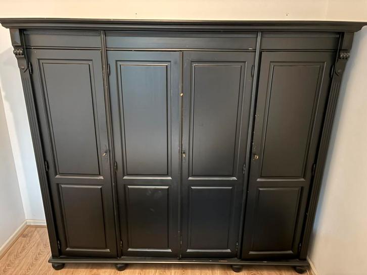 Houten linnenkast, Huis en Inrichting, Kasten | Kledingkasten, Gebruikt, 150 tot 200 cm, 200 cm of meer, 50 tot 75 cm, Overige houtsoorten