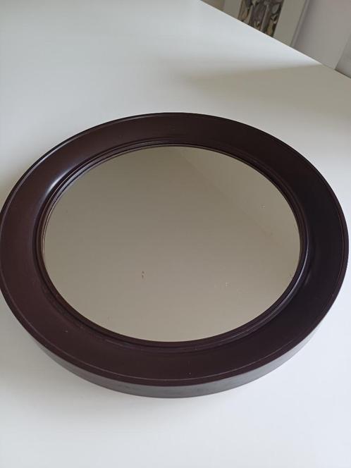 Bakelieten spiegel, bruin vintage, Huis en Inrichting, Woonaccessoires | Spiegels, Gebruikt, Minder dan 50 cm, Minder dan 100 cm