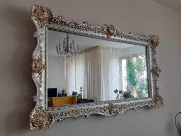 Xenos GROTE zilver barok spiegel 85 x 145 cm barokspiegel b9 beschikbaar voor biedingen