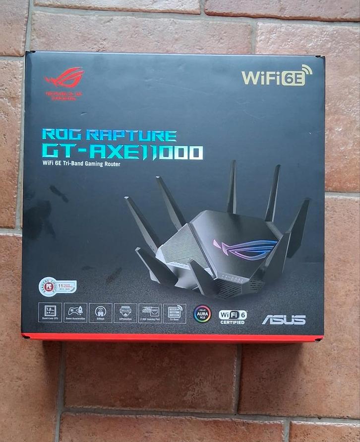 Asus ROG Rapture GT-AXE11000 High-End gaming Router, Computers en Software, Routers en Modems, Zo goed als nieuw, Router, Ophalen of Verzenden