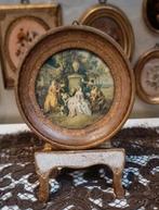 Oud florentijns italiaans schilderijtje lijstje prent O37, Antiek en Kunst, Curiosa en Brocante, Ophalen of Verzenden