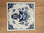 Delfts blauw tegel met bloemen, Antiek en Kunst, Verzenden