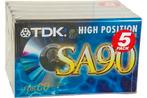Tdk SA90 nieuw in verpakking 5 pack, Cd's en Dvd's, Cassettebandjes, Ophalen of Verzenden, Nieuw in verpakking