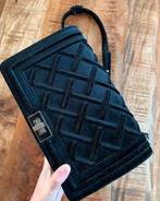 *Zwarte velours tas ongebruikt, Sieraden, Tassen en Uiterlijk, Tassen | Damestassen, Ophalen of Verzenden, Zo goed als nieuw, Zwart
