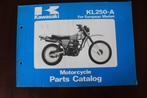 Kawasaki KL250-A 1980 motorcycle parts catalog KL 250, Motoren, Handleidingen en Instructieboekjes, Kawasaki