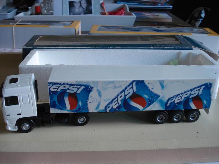 DAF 95XF trekker/oplegger Pepsi (Lion Toys), Hobby en Vrije tijd, Modelauto's | 1:50, Nieuw, Bus of Vrachtwagen, Lion Toys, Verzenden
