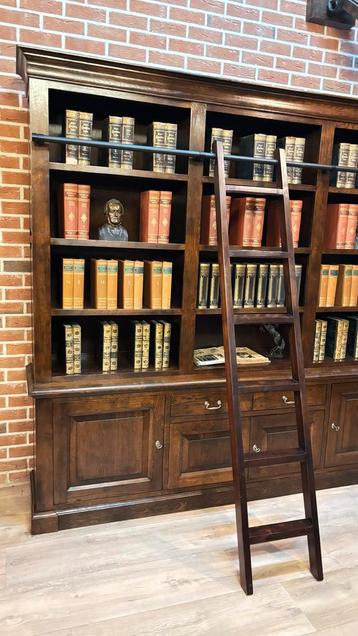 Boekenkast met Ladder eikenhout - afbeelding 13