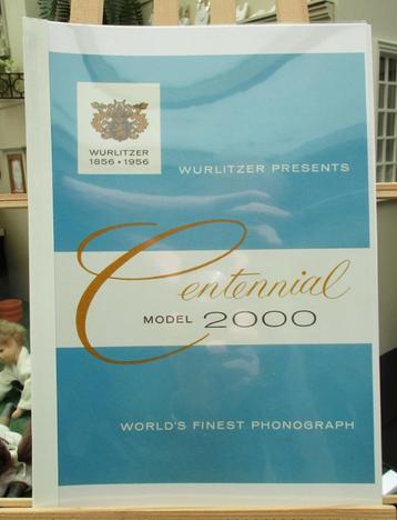 Mooie repro brochure van de WURLITZER 2000.   beschikbaar voor biedingen