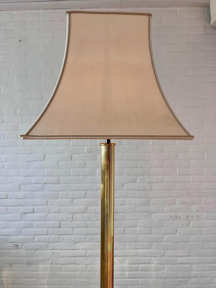 ✨ Herda Vintage Vloerlamp – Messing | Jaren ’70 Glam ✨, Huis en Inrichting, Lampen | Vloerlampen, Zo goed als nieuw, 150 tot 200 cm