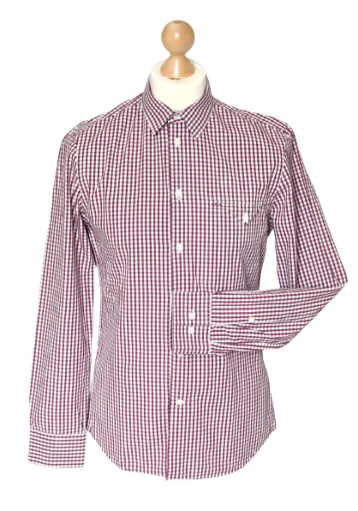 Filippa K. overhemd, geruit shirt, bordeaux Mt. S, Kleding | Heren, Overhemden, Zo goed als nieuw, Halswijdte 38 (S) of kleiner