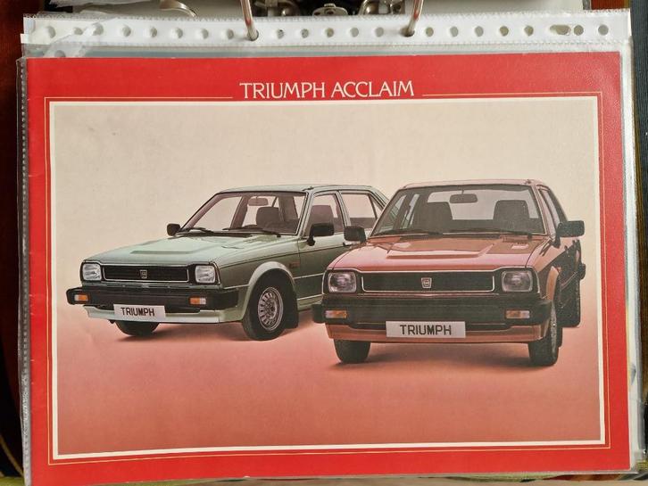 Folders Triumph, Boeken, Auto's | Folders en Tijdschriften, Zo goed als nieuw, Overige merken, Ophalen of Verzenden