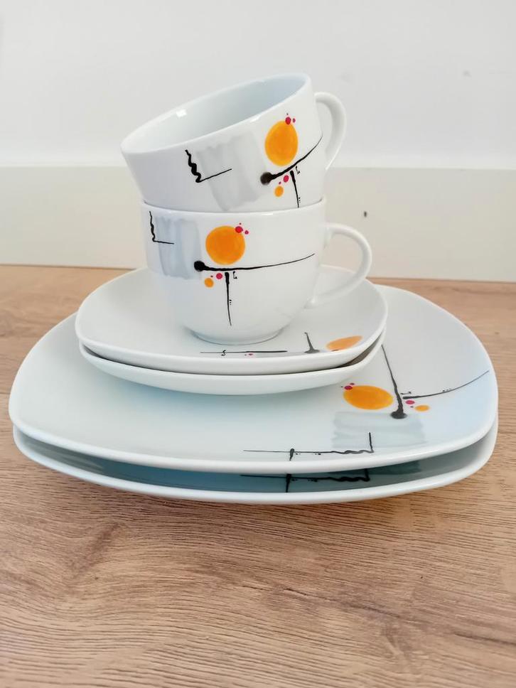 Heinrich Winterling, porselein ontbijtset, Sunrise collectie, Huis en Inrichting, Keuken | Servies, Zo goed als nieuw, Kop(pen) en/of Schotel(s)