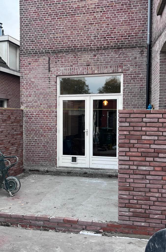 Witte openslaande tuindeuren, Doe-het-zelf en Verbouw, Kozijnen en Schuifpuien, Gebruikt, Deurkozijn, Hout, 225 cm of meer, 150 tot 225 cm