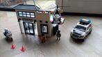 Playmobil politiebureau, -wagen, -motor en boef op quad, Kinderen en Baby's, Speelgoed | Playmobil, Zo goed als nieuw, Ophalen