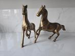 Set van twee prachtige messing paarden beelden, Antiek en Kunst, Ophalen of Verzenden, Koper