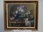 Schilderij pronkstilleven op paneel. Thomas Heesakkers.