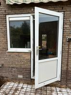 Kunststof Kozijn met Raam en Deur - Wit (‘Melkmeisje’), Doe-het-zelf en Verbouw, Deuren en Horren, Ophalen, Gebruikt, 80 tot 100 cm