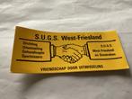 S.U.G.S. West-Friesland Sticker, Ophalen of Verzenden, Gebruikt, Bedrijf of Vereniging