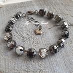 Armband Alison "Black Patina Silver Shades" met Swarovski Cr, Met kristal, Overige materialen, Verzenden, Zwart