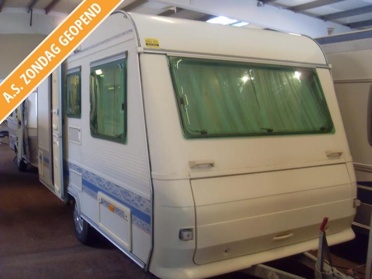 Adria Unica A 390 PS met Mover, Caravans en Kamperen, Caravans, Bedrijf, tot en met 4, 750 - 1000 kg, Treinzit, Adria, Dwarsbed