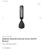 Stabiele Legend staande bokszak zwart 180cm bisonyl, Nieuw, Bokszak, Ophalen of Verzenden