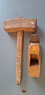 Blokschaaf plus grote houten hamer, Antiek en Kunst, Ophalen of Verzenden