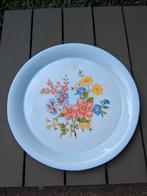 Vintage Bord / Schaal met Bloemen - High Tea, Ophalen of Verzenden