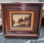 Mooi oud schilderij verf op doek, Antiek en Kunst, Ophalen of Verzenden