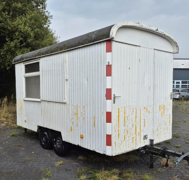Mooie De Meeuw bouwkeet /schaftwagen/ snelverkeer, Doe-het-zelf en Verbouw, Bouwketen en Schaftketen, Gebruikt, Ophalen