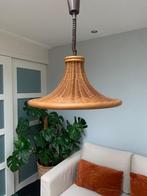 Vintage pendant lamp rotan treklamp heksenhoed, Huis en Inrichting, Lampen | Hanglampen, Ophalen, Zo goed als nieuw, Minder dan 50 cm