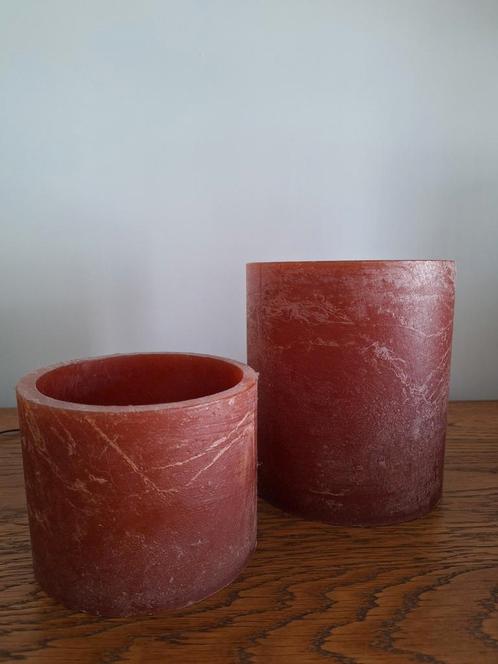 Brynxz windlichten holle kaarsen roest/cognac, Huis en Inrichting, Woonaccessoires | Kandelaars en Kaarsen, Nieuw, Kaars, Minder dan 25 cm
