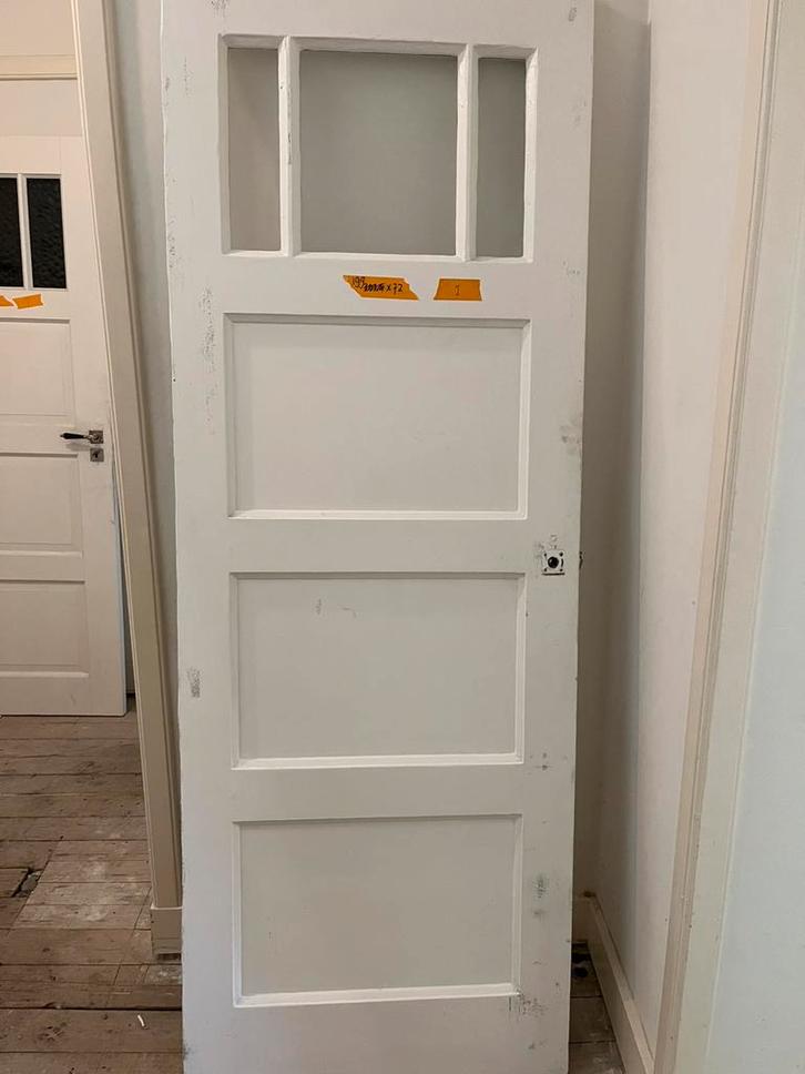 Jaren 30 paneeldeuren / binnendeuren, Doe-het-zelf en Verbouw, Deuren en Horren, Gebruikt, Binnendeur, Minder dan 200 cm, Minder dan 80 cm