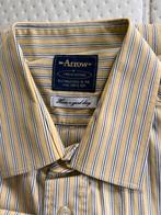 Arrow overhemd maat 41 W126 geel grijs wit, Kleding | Heren, Verzenden, Arrow, Geel, Zo goed als nieuw