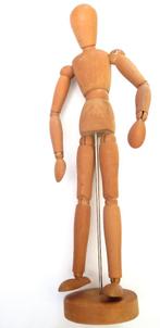 LEDENPOP - houten, hulpmiddel bij het tekenen of als, Ophalen of Verzenden