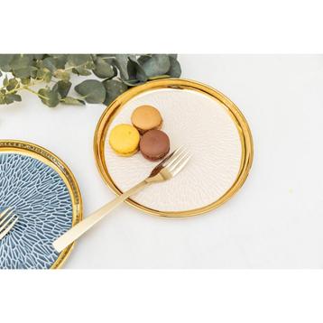 Set van 4 Dessertborden met Gouden Rand | Aulica beschikbaar voor biedingen