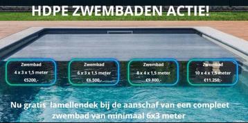 Zwembaden HDPE goedkoopste van NL  beschikbaar voor biedingen