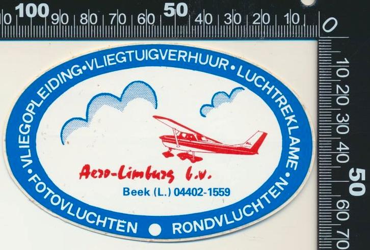 Sticker: Aero Limburg - Beek, Verzamelen, Stickers, Zo goed als nieuw, Bedrijf of Vereniging, Ophalen of Verzenden