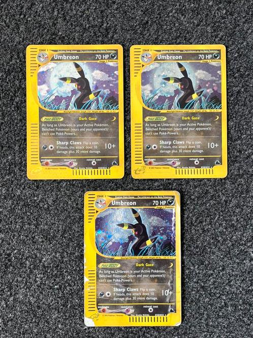 Pokémon 3x Umbreon holo #H30 Skyridge - Mixed conditie, Hobby en Vrije tijd, Verzamelkaartspellen | Pokémon, Zo goed als nieuw