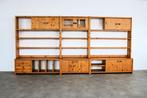 vintage wandmeubel | wandkasten | Zweeds | jaren 70, Huis en Inrichting, Kasten | Wandmeubels, Gebruikt, Glas, Ophalen of Verzenden
